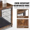 VEVOR Dog Crate Furniture, 32 inch Wooden Dog Crate with Double Doors, Heavy-Duty Dog Cage End Table with Multi-Purpose Removable Tray