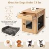 Furniture Style Dog Kennel with Drawer and Removable Dog Bed