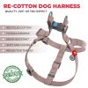 Re Cotton Dog Harness Eco Friendly for Small Dogs Medium Large Dogs Reflective Dog Harness with Adjustable Size for Male Female Dogs Brown Color M Siz