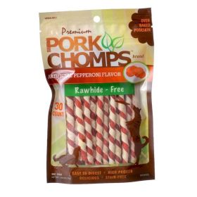 Pork Chomps Twistz Pork Chews (Option: Pepperoni Flavor)