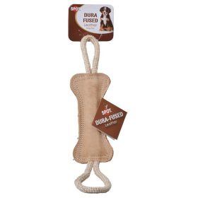 Spot Dura Fused Leather Dog Toy (Option: Bone Tug)