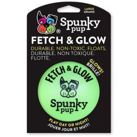 Spunky Pup Fetch and Glow Ball Dog Toy Assorted Colors (Option: Large)