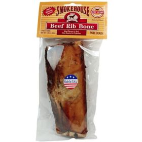 Smokehouse Beef Rib Bone Natural Dog Treat (Option: 6" Long)