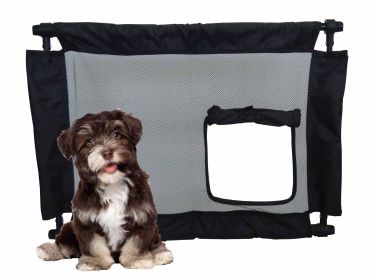 Pet Life Porta-Gate Travel Collapsible And Adjustable Folding Pet Cat Dog Gate (Color: Black)