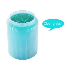 1pc Pet Paw Cleaner. Pet Cleaning Foot Cup For Dog And Cat; Pet Grooming Supplies (Color: Green, size: S)